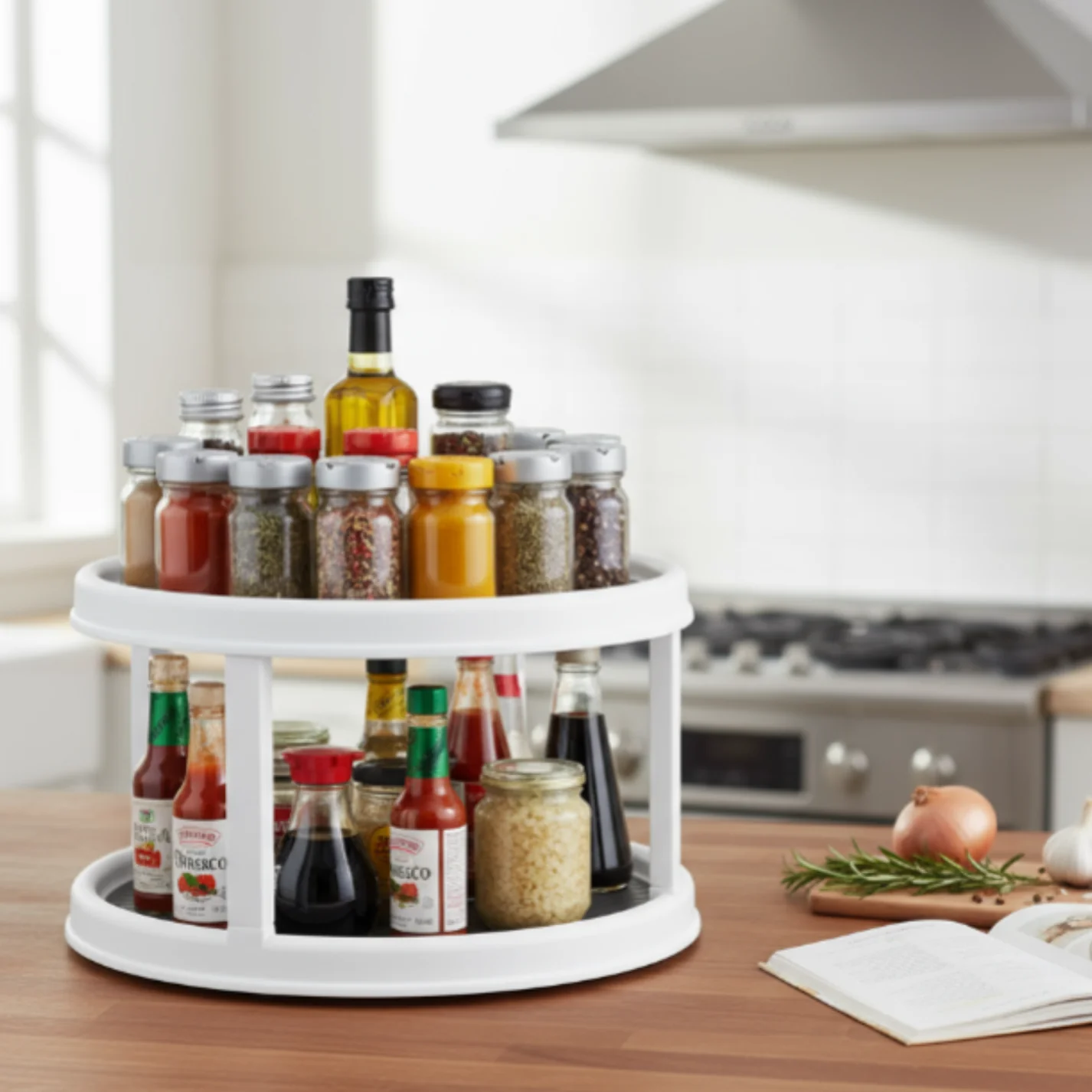 Double Layer Rotating Spice Rack