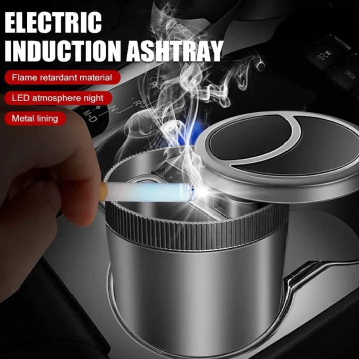 Automatic Ashtray with LED Blue Light