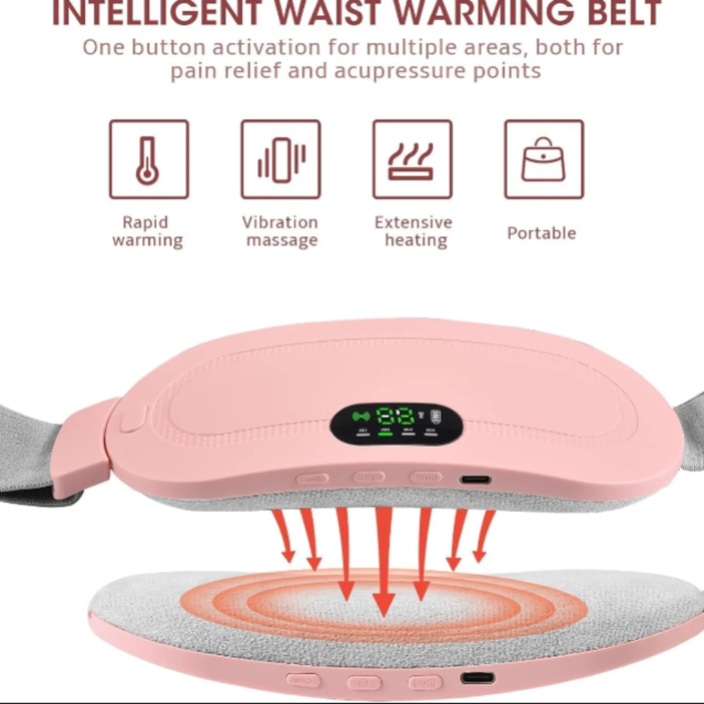 Period Cramp Relief Heating Pad & Massager