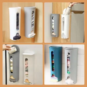 Wall Mounted Socks & Carry Bag Organizer – Multipurpose Plastic Storage Box (Random Color, Pack of 1)