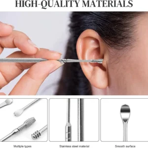 6 Pcs Ear Cleaning Tools Set with Plastic Storage Box