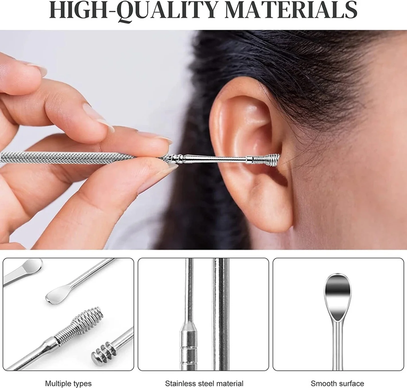 6 Pcs Ear Cleaning Tools Set with Plastic Storage Box