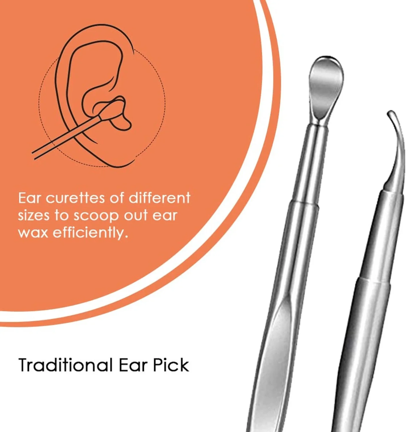 6 Pcs Ear Cleaning Tools Set with Plastic Storage Box