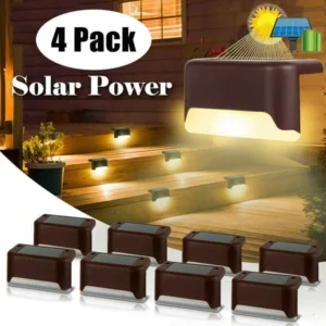 4 Pcs LED Solar Deck Lights